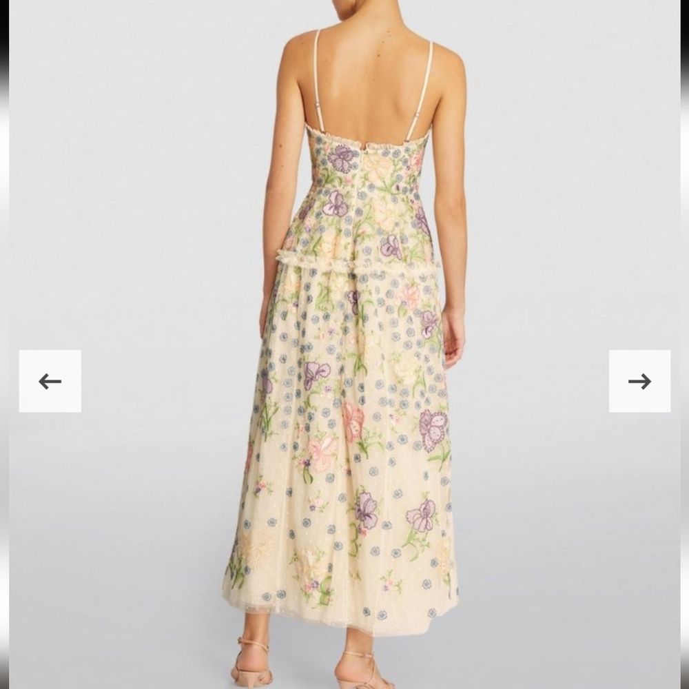 BHLDN Needle & Thread Floral Embroidered Dress size US 0 $779 - Picture 2 of 6